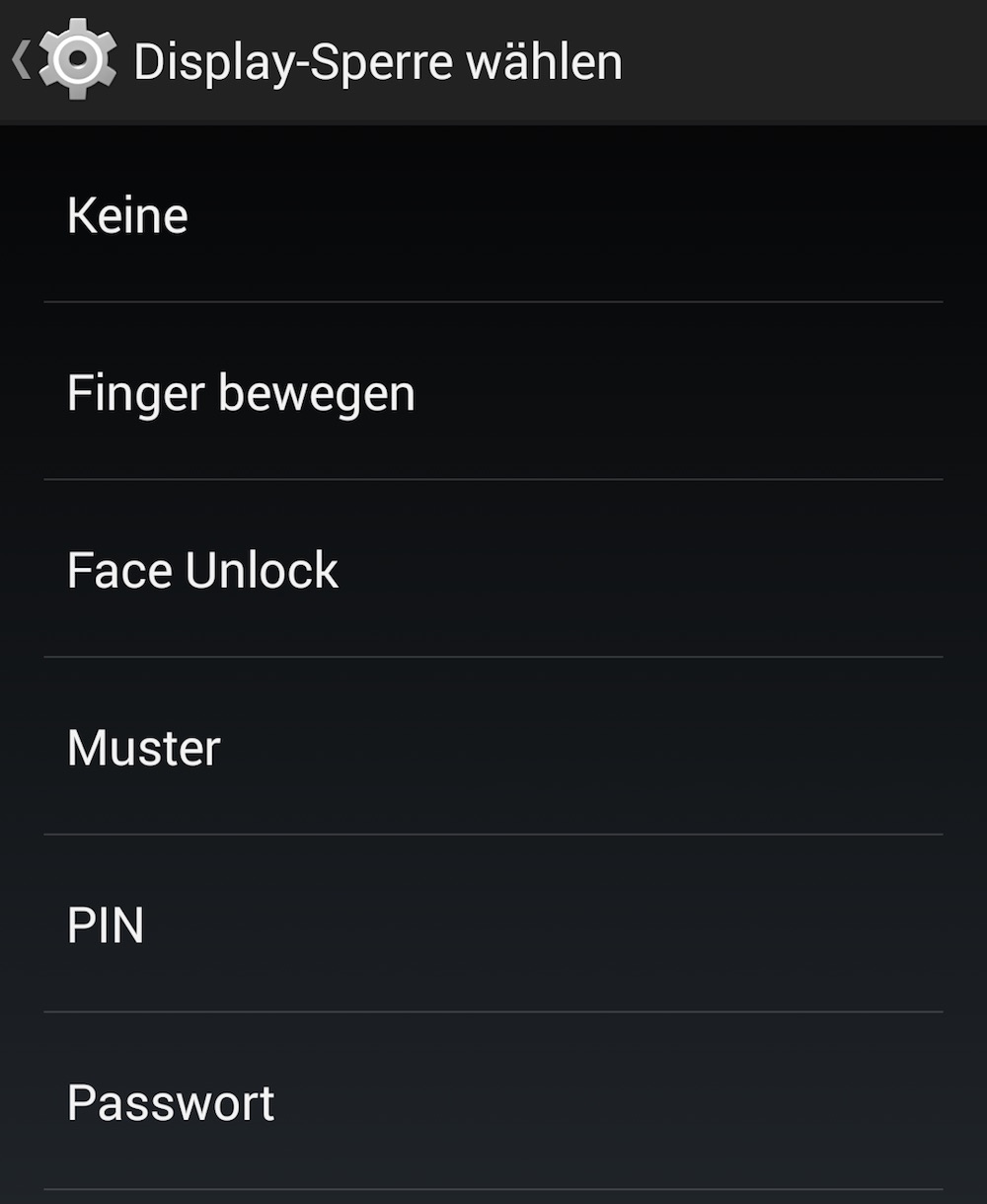 Das Aktivieren der Display-Sperre erhöht die Sicherheit vor unbefugten Zugriffen (Bild: Screenshot Android).