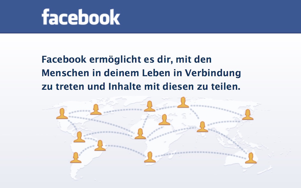 Facebook Login-Seite