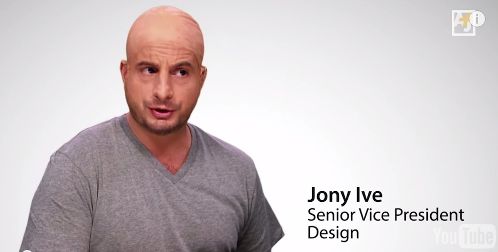 Apple Car Parodie mit falschem Jony Ive (Bild: Screenshot YouTube).