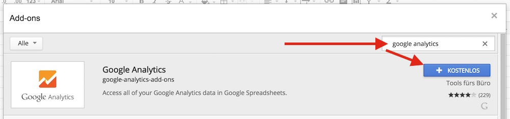 Google Tabellen kann durch zahlreiche Add-ons erweitert werden (Bild: Screenshot Google Tabellen).