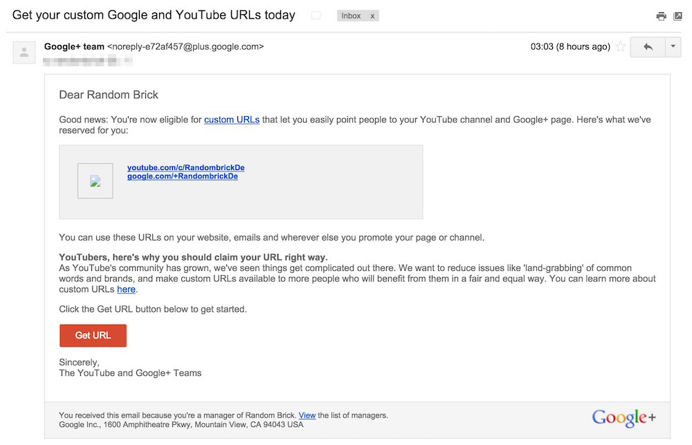 Drei Tage, nachdem das Google+ Team via Feedback kontaktiert wurde, erreichte mich folgende E-Mail (Bild: Screenshot).
