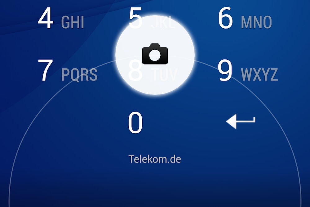 Der Foto-Schnellzugriff funktioniert nur mit der Sony-App (Bild: Screenshot Android).