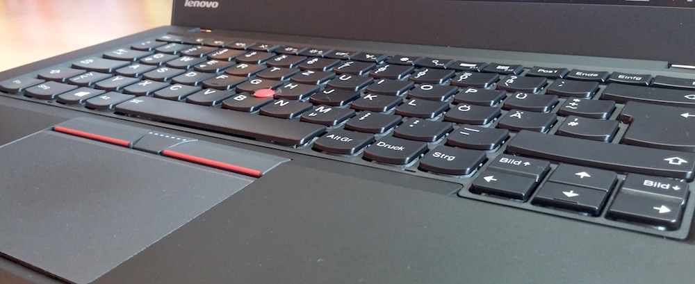 Die Tastatur des Lenovo ThinkPad T450s (Bild: Copyright Benjamin Blessing).