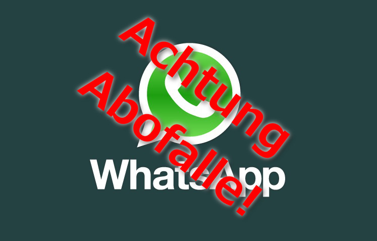 Abofallen werben mit WhatsApp Funktionen (Bild: WhatsApp Logo).