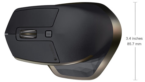 Logitech MX Master von oben (Bild: Logitech).