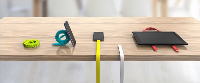 Nicht nur als Kabel, sondern auch als Smartphoneständer geeignet (Bild: Indiegogo).