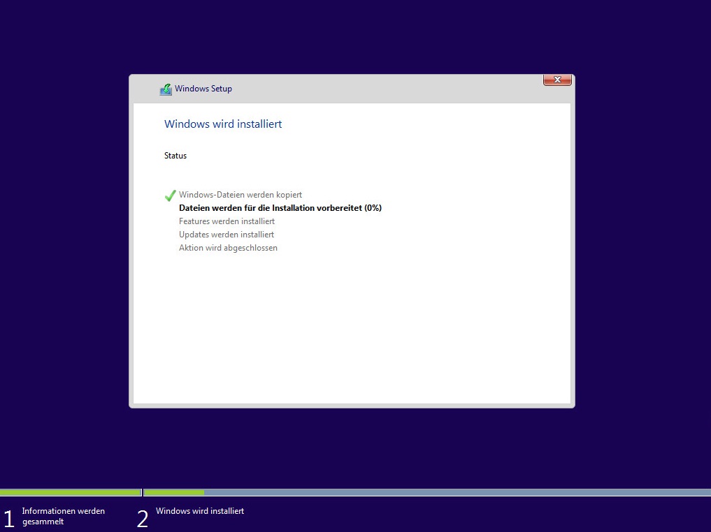 Windows 10 installieren (Bild: Screenshot Windows 10).