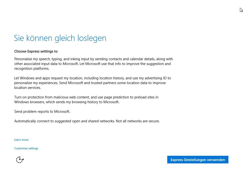 Windows 10 installieren (Bild: Screenshot Windows 10).