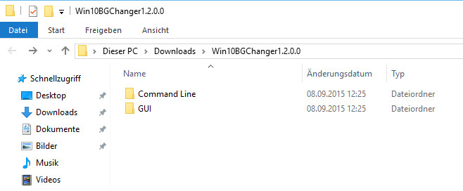 Um das Programm zu starten, ist die entsprechende EXE im Ordner GUI auszuführen (Bild: Screenshot Windows 10).