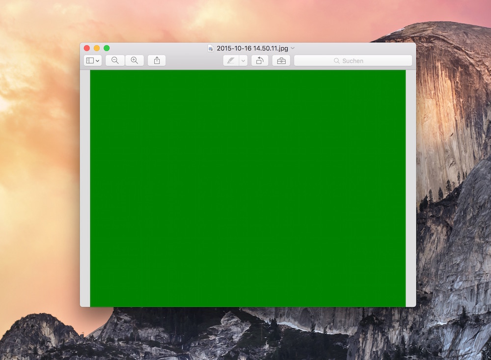 OS X El Capitan grüne Bilder (Bild: Screenshot OS X El Capitan).