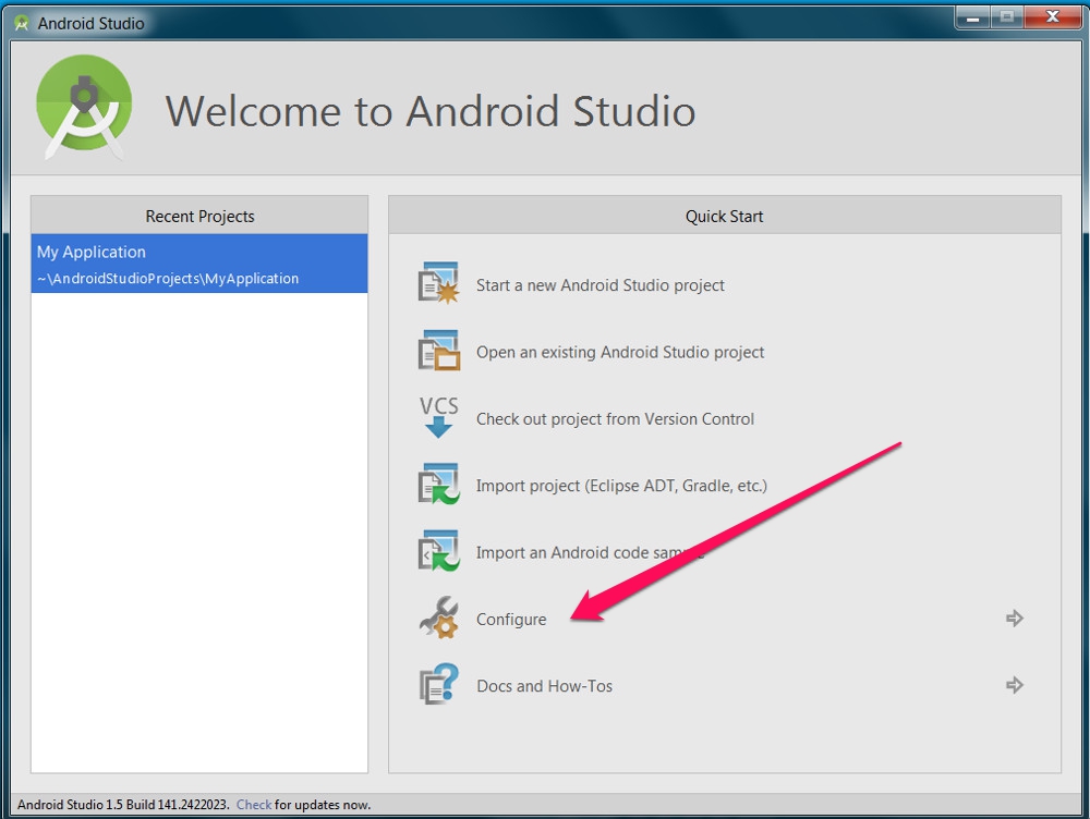 Die Einstellungen zu Android Studio (Bild: Screenshot Android Studio).