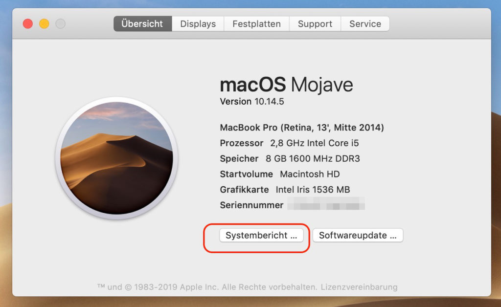 macOS Systembericht
