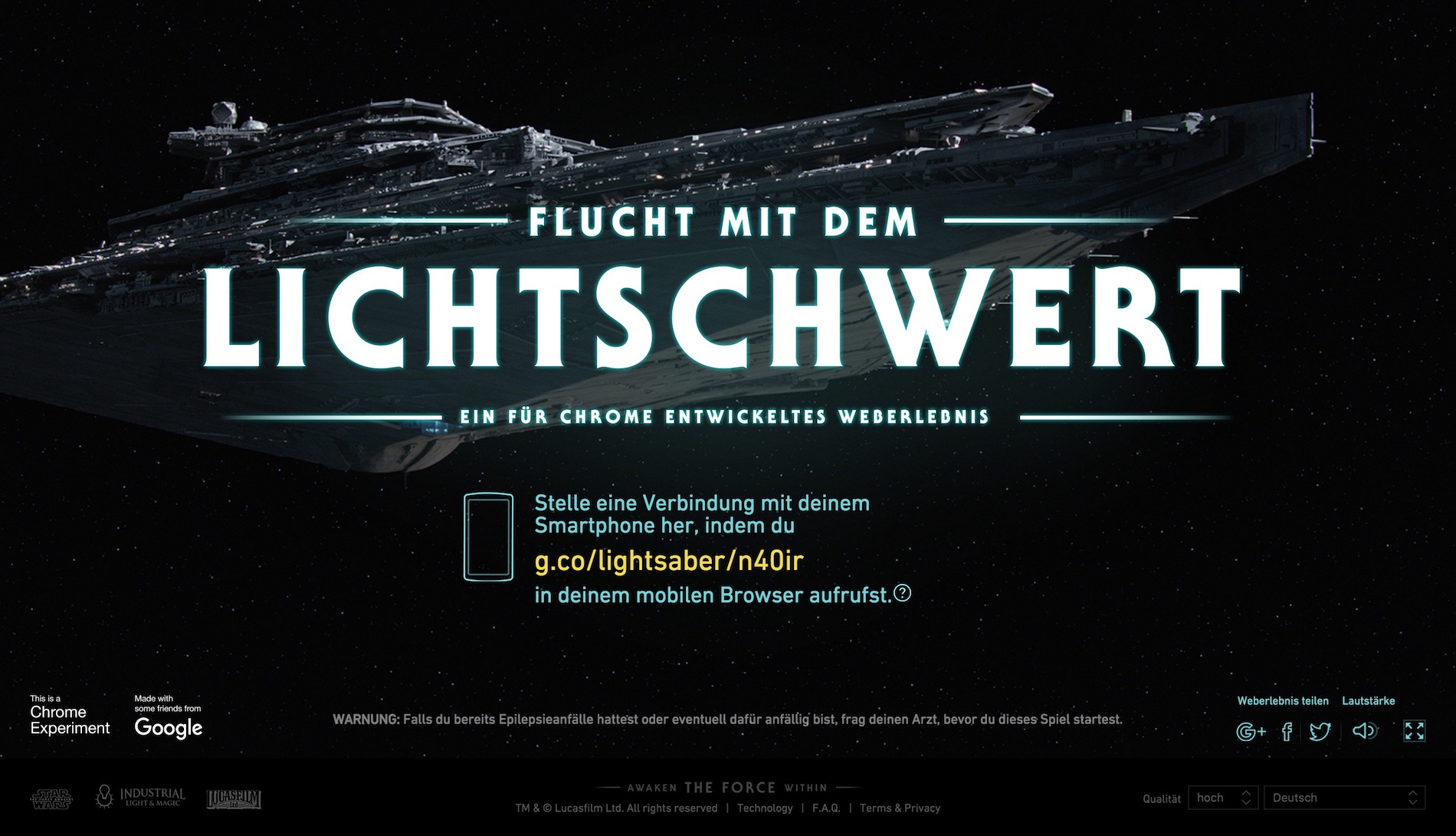 Star Wars - Flucht mit dem Lichtschwert