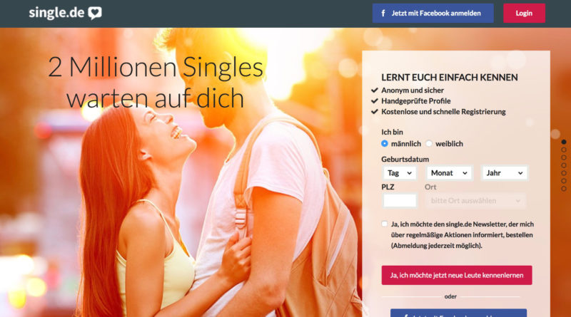 Startseite von single.de