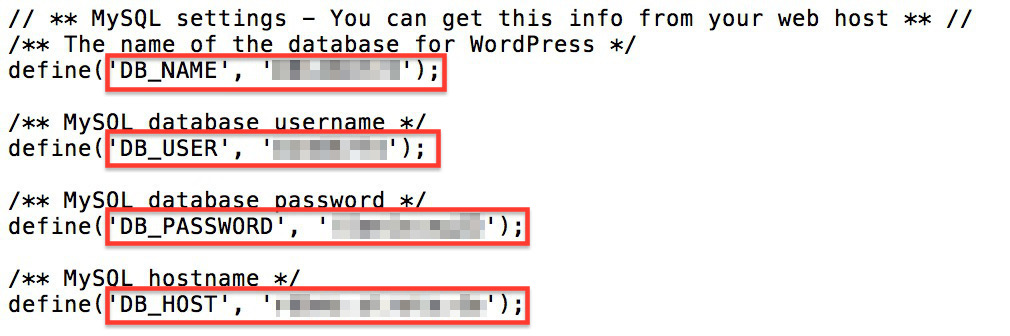 WordPress wp-config.php editieren