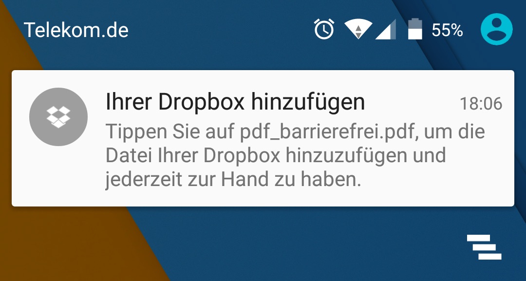 Downloads auf dem Smartphone nicht zur Dropbox hinzufügen