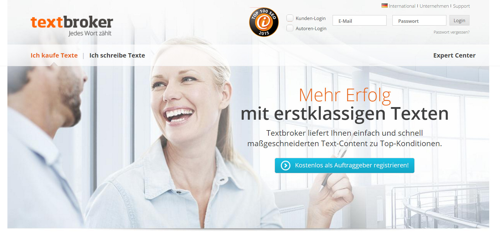 Textbroker.de Webseite