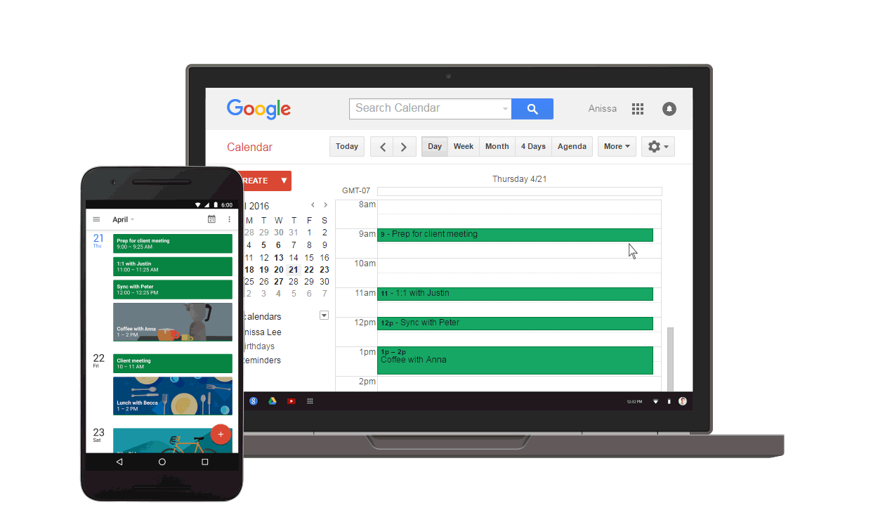 Google Kalender mit Erinnerungen