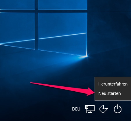Windows 10 neustarten