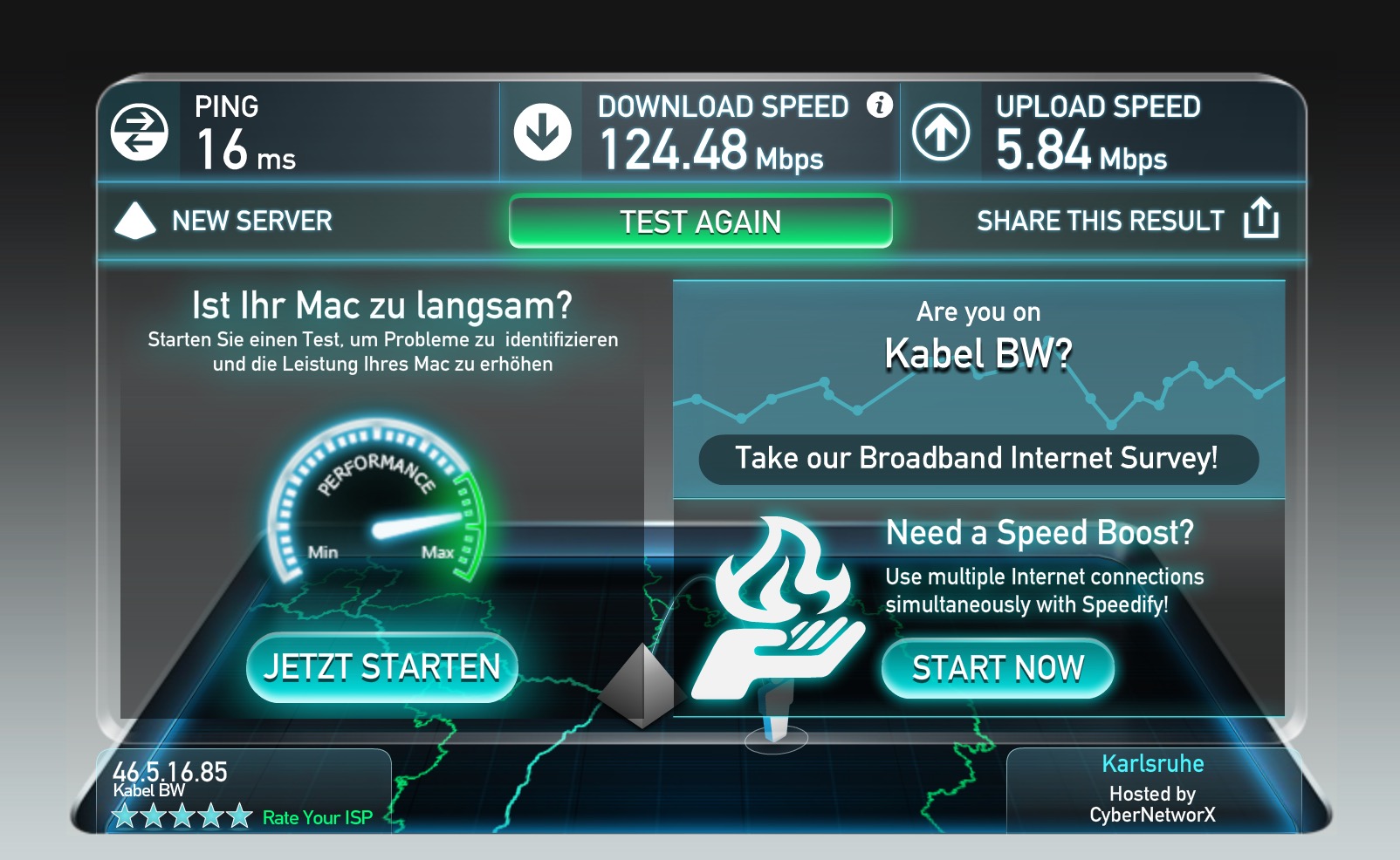 WLAN Geschwindigkeit der Connect Box von Unitymedia