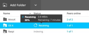 Resilio Sync Datenübertragung auf den Raspberry Pi