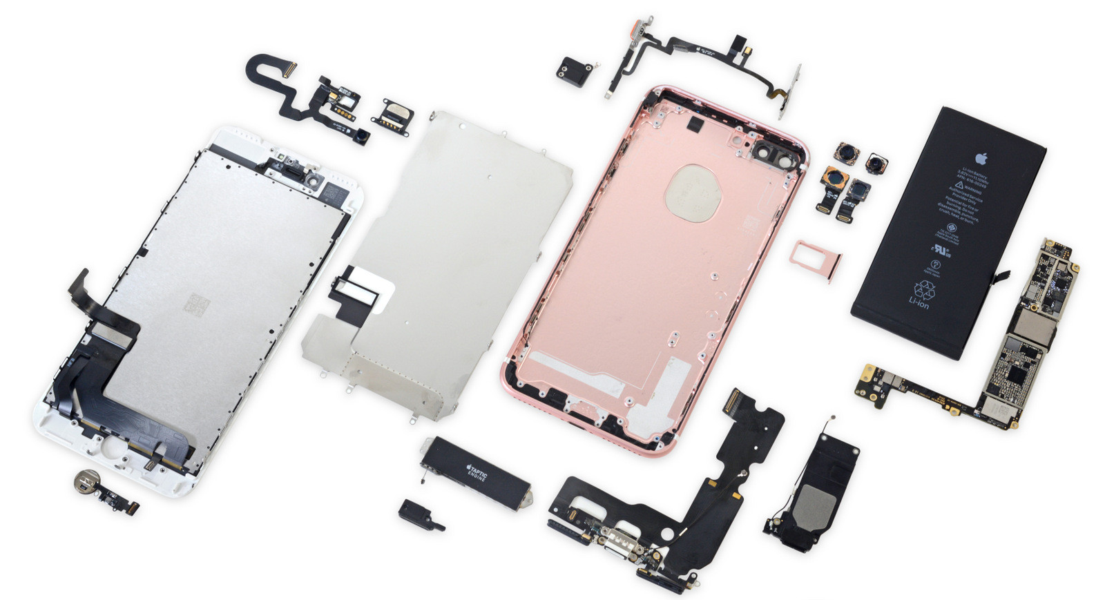 iPhone 7 Plus in Einzelteile zerlegt