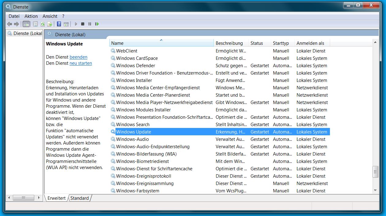 Windows 7 laute Lüfter durch svchost.exe