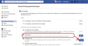 Facebook Benachrichtigungen zu Geburtstage ausschalten