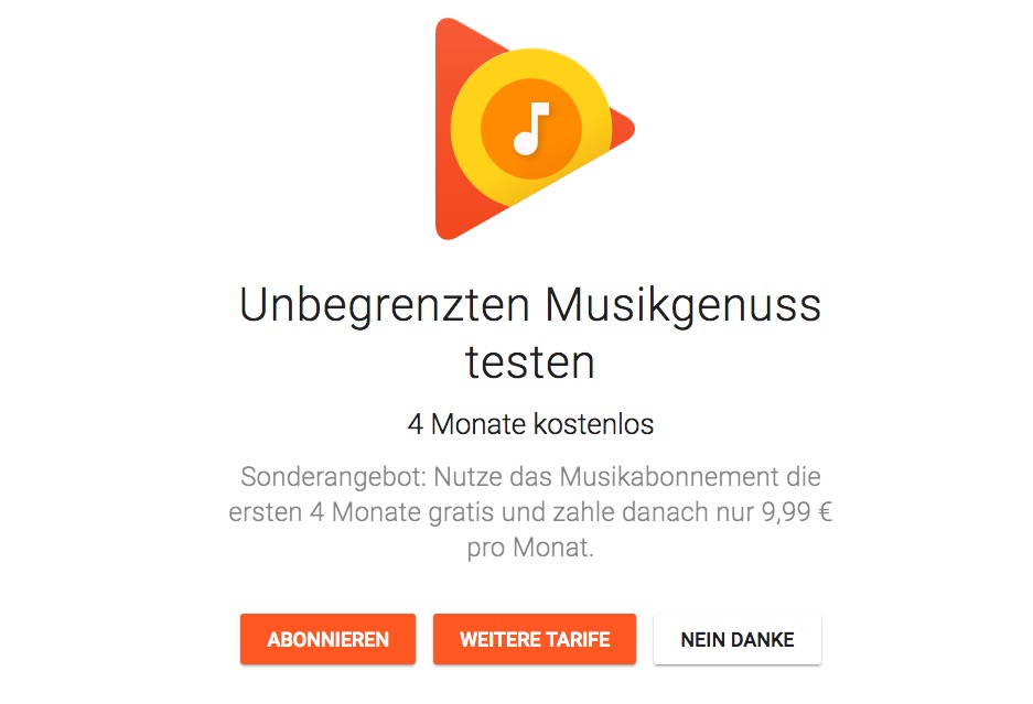 Google Play Music kostenlos