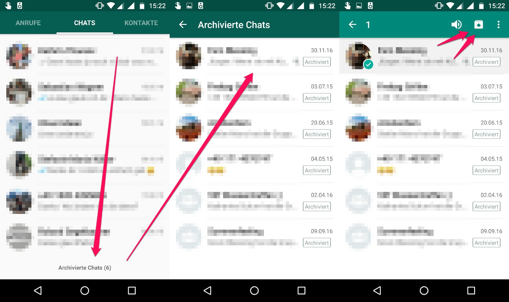 WhatsApp-Archiv unter Android wiederfinden