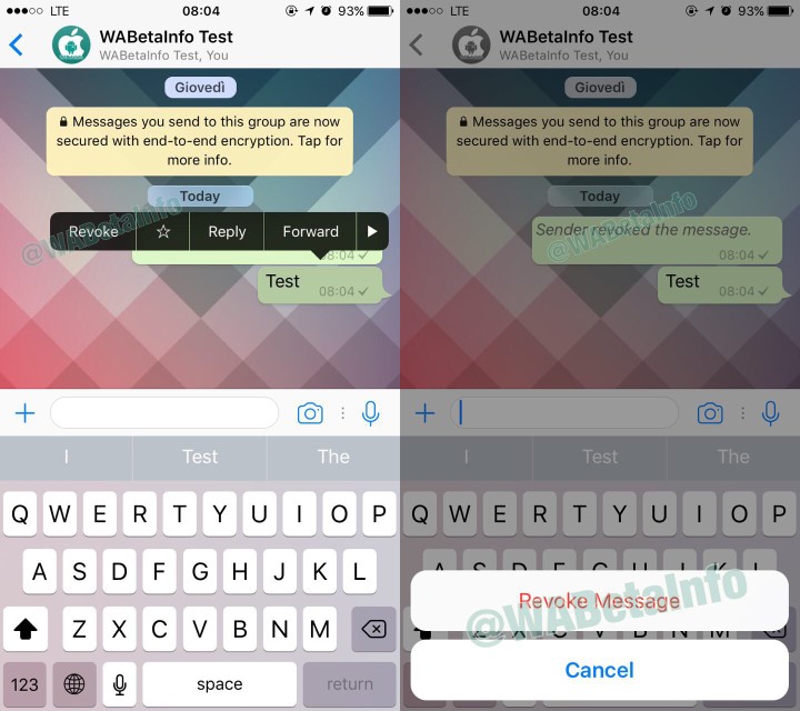 WhatsApp Nachrichten zurückrufen