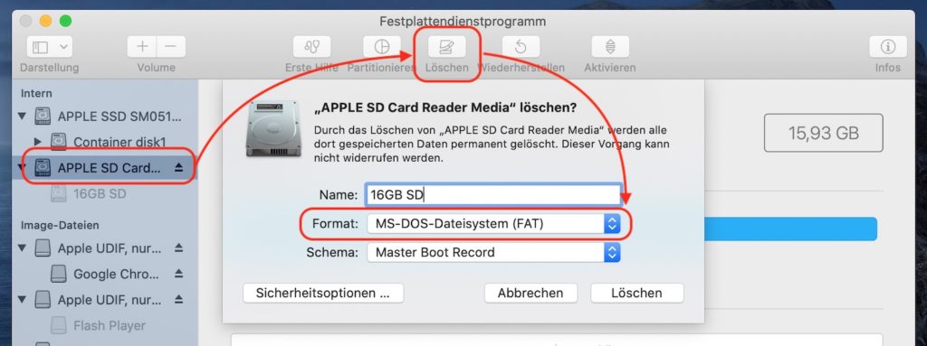 SD-Karte unter macOS für Raspberry Pi formatieren