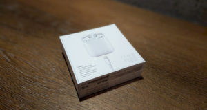 Die Verpackung der Apple AirPods