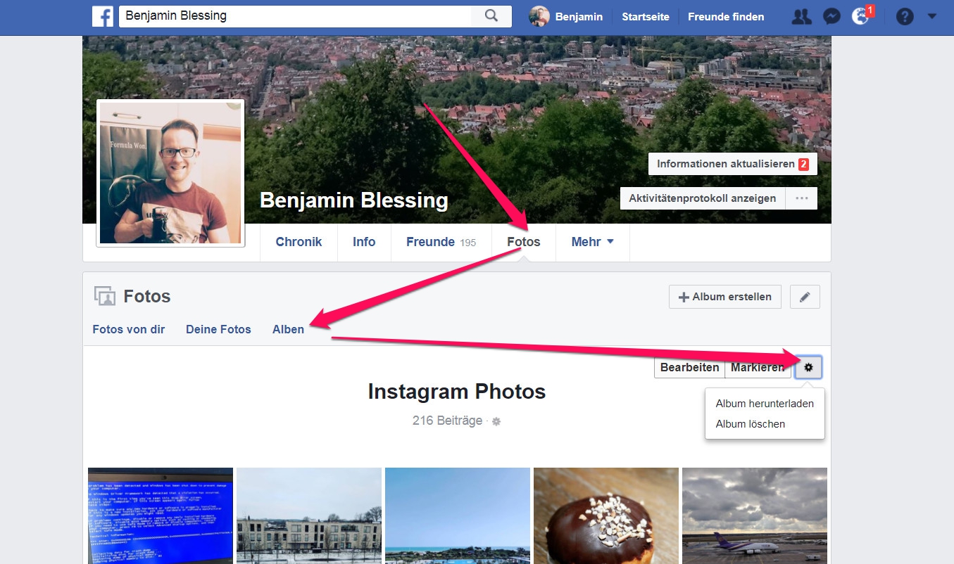 Facebook Alle Bilder auf einmal herunterladen Facebook Alle Bilder auf einmal herunterladen