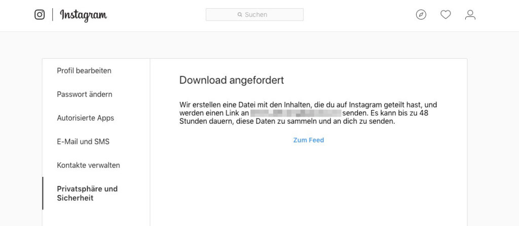 Instagram Bilder und Daten herunterladen