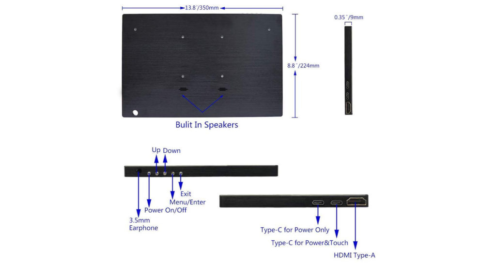 WIMAXIT 15,6 Zoll Anschlüsse