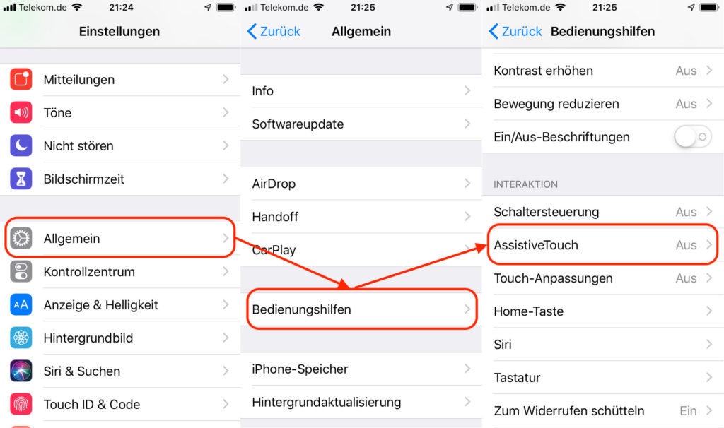 iPhone ohne Power Button ausschalten