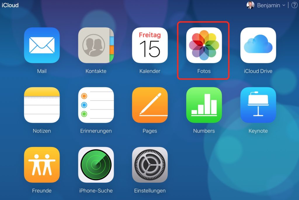 Fotos in der iCloud ansehen