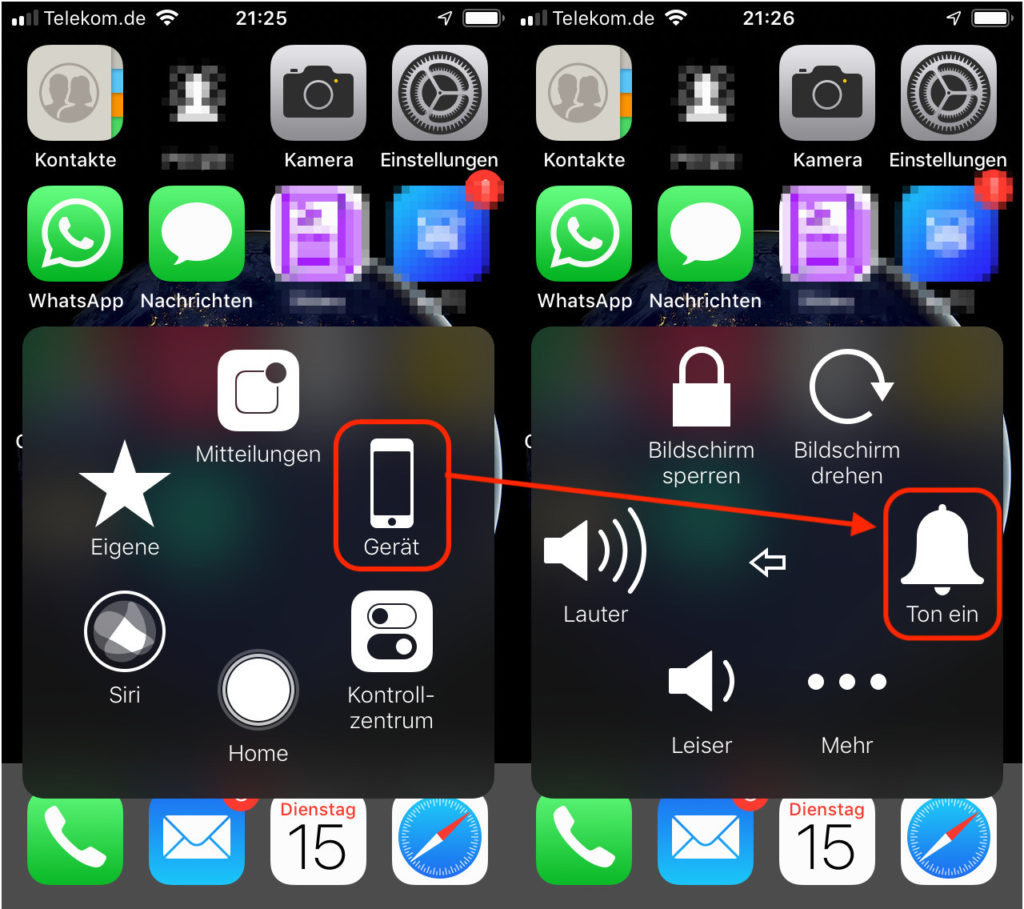 Schalter am iPhone für lautlos ist kaputt