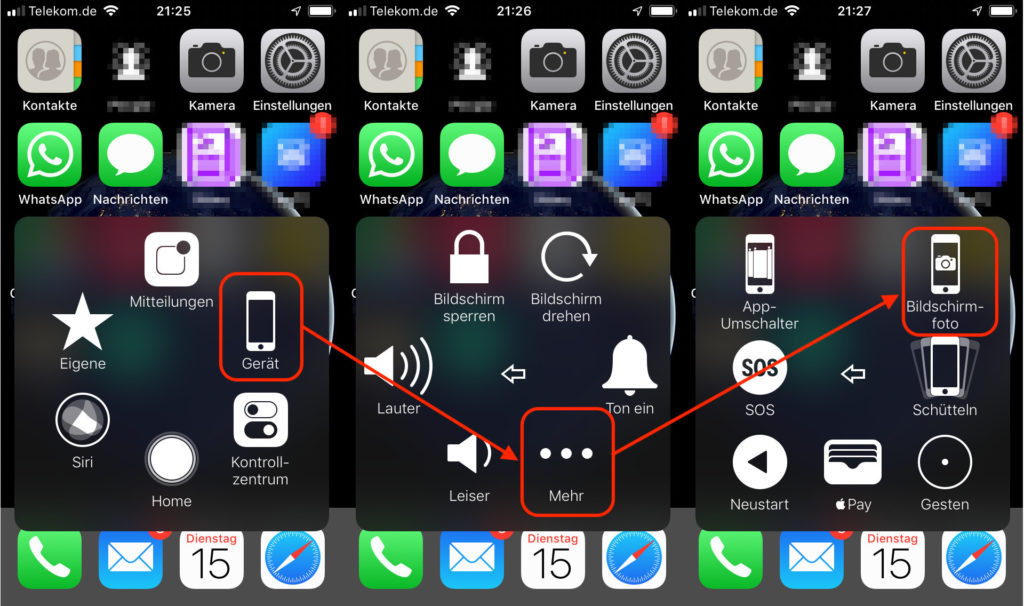 iPhone Screenshot ohne Home Button und Power Button machen