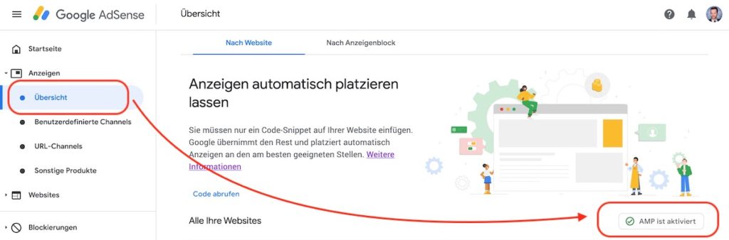Adsense Code für AMP