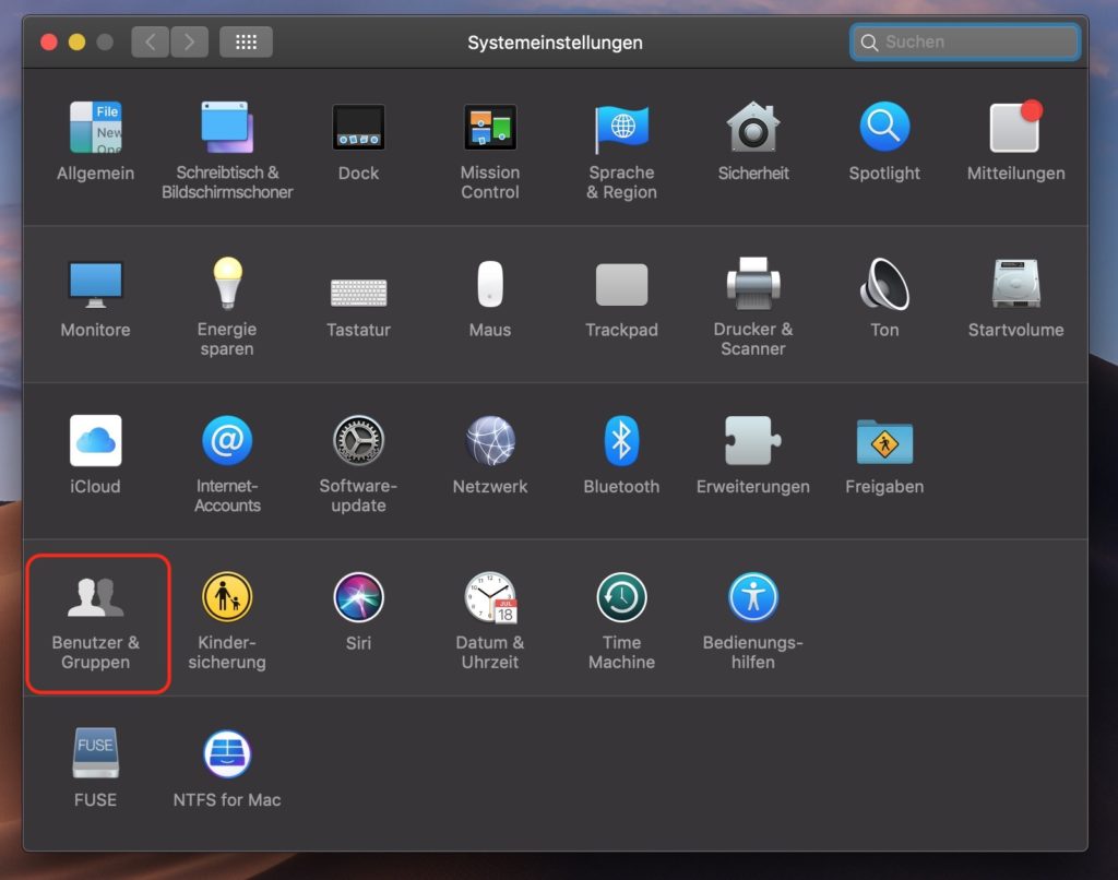 macOS Systemeinstellungen