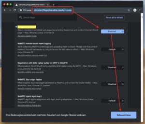 Google Chrome Lesemodus aktivieren