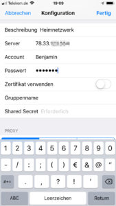 iPhone VPN einrichten