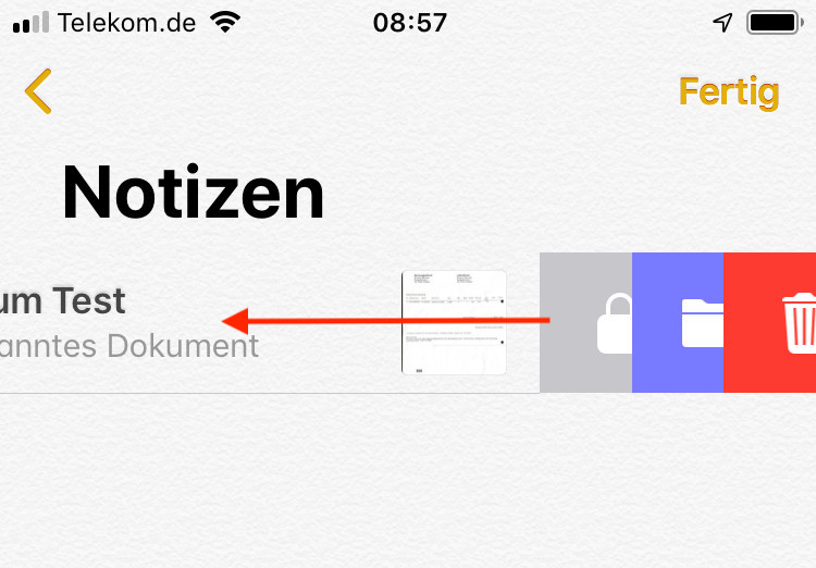 Apple Notizen löschen