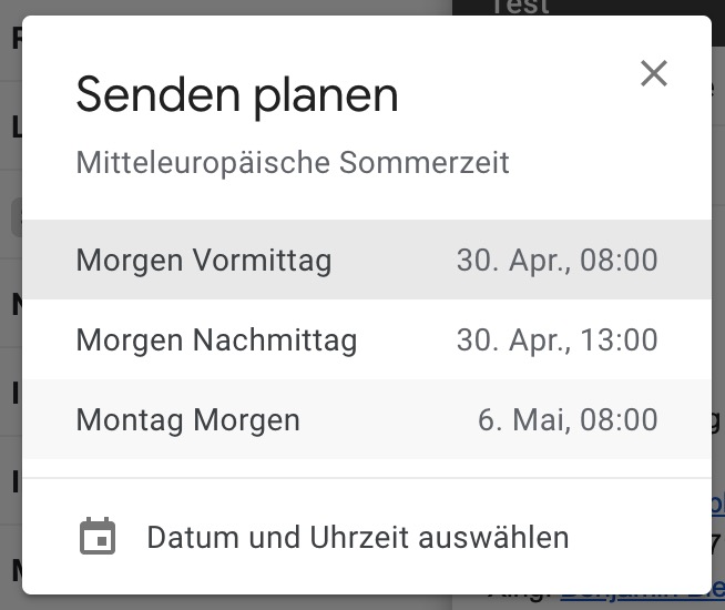 Gmail E-Mails planen