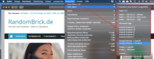Safari User-Agent ändern