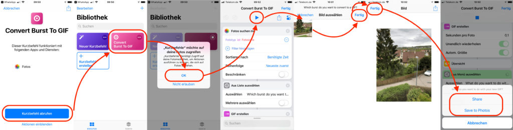 iPhone GIF mit Kurzbefehle erstellen