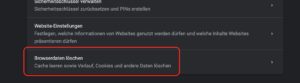 Google Chrome Browserdaten löschen