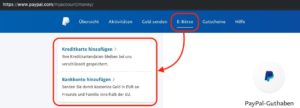 PayPal Limit aufheben